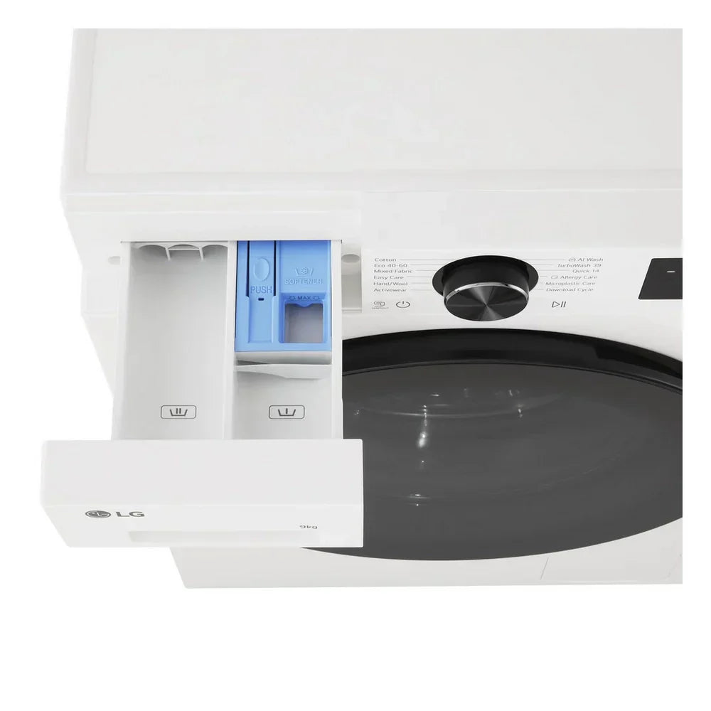 LG F2X50S9TWB VX50 Series 9kg 1200 Spin WiFi Enabled Front Load Washing Machine White - A Rated