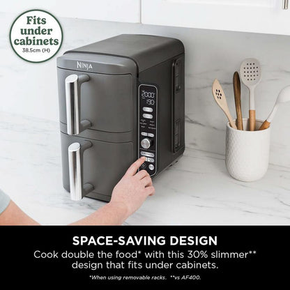 Ninja Double Stack XL 2-Drawer 9.5L Air Fryer Grey SL400UK