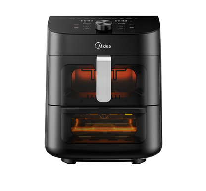 Midea MAF112B0BPKW - Black 11L Two-zone Air Fryer - 1900W - B energy