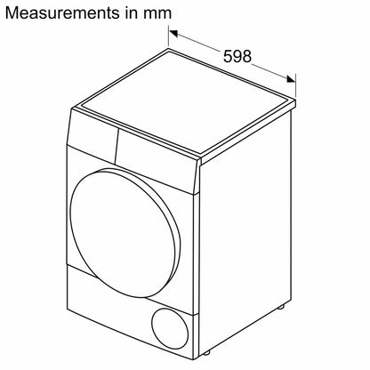 Siemens WQ45G202GB 9kg iQ500 Freestanding Heat Pump Tumble Dryer - A+++ Rated